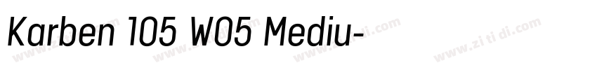 Karben 105 W05 Mediu字体转换